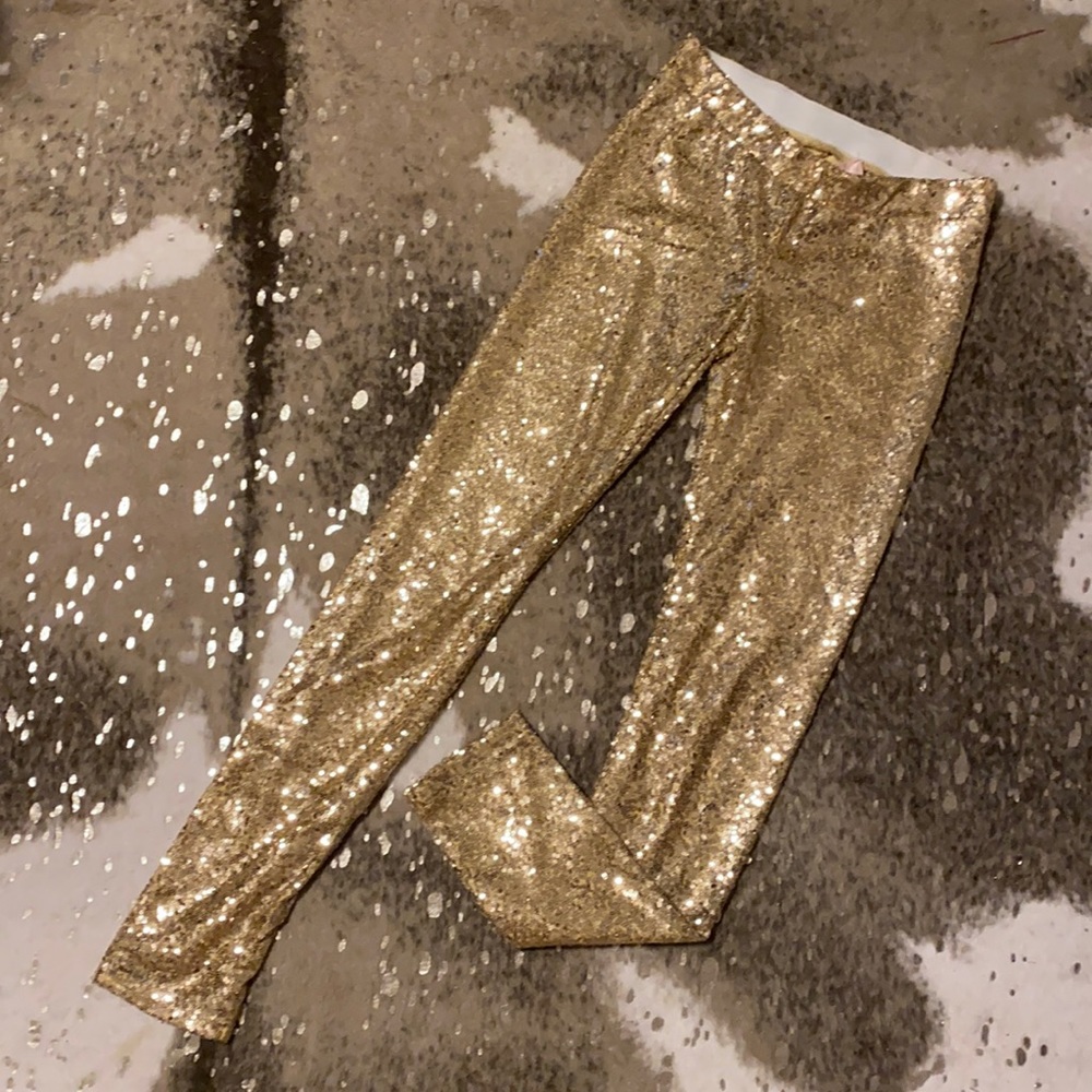 Gold sequin legging